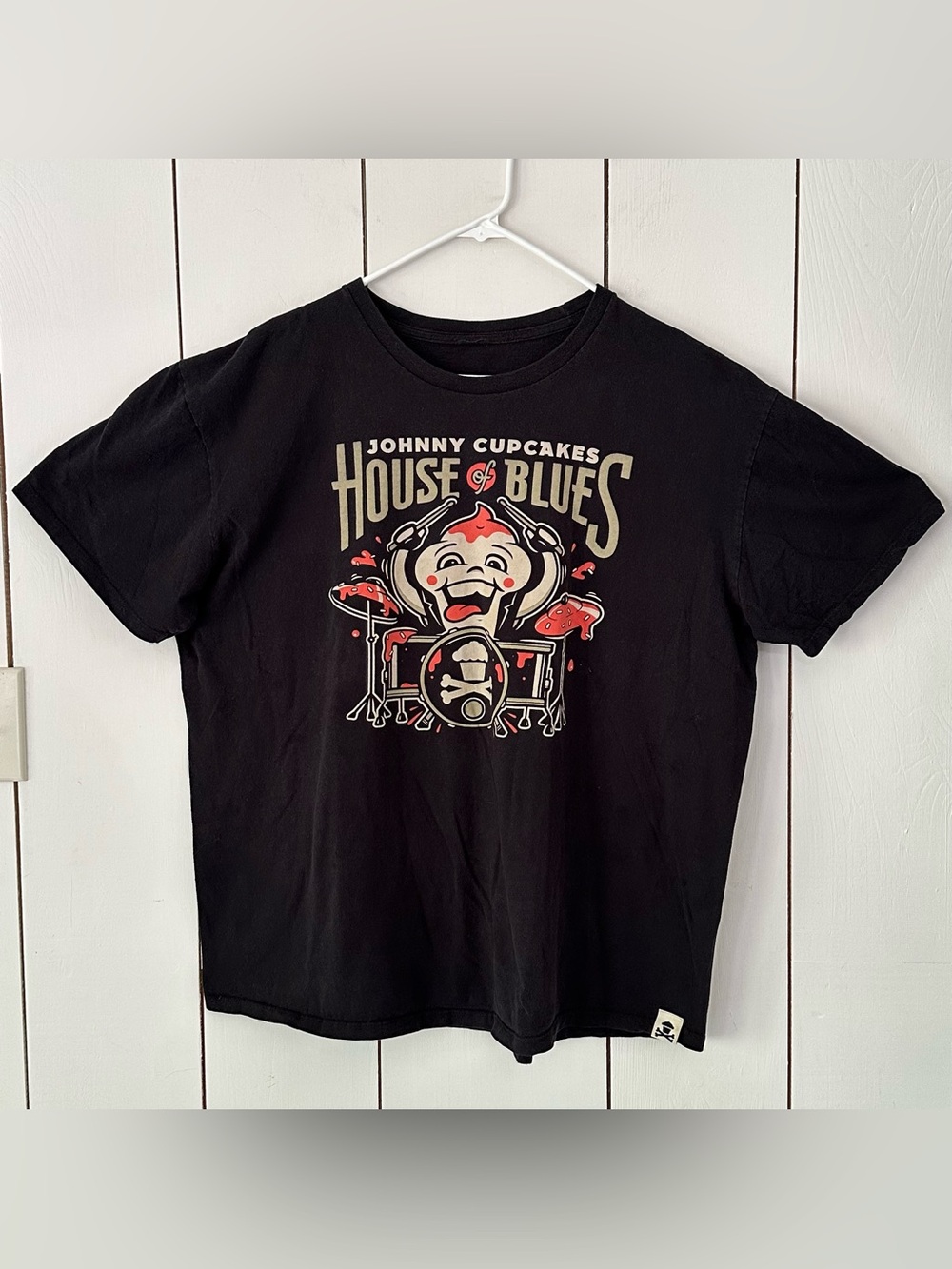 Johnny Cupcakes “House of Blues” Drummer Black T-shirt Sz XXL
